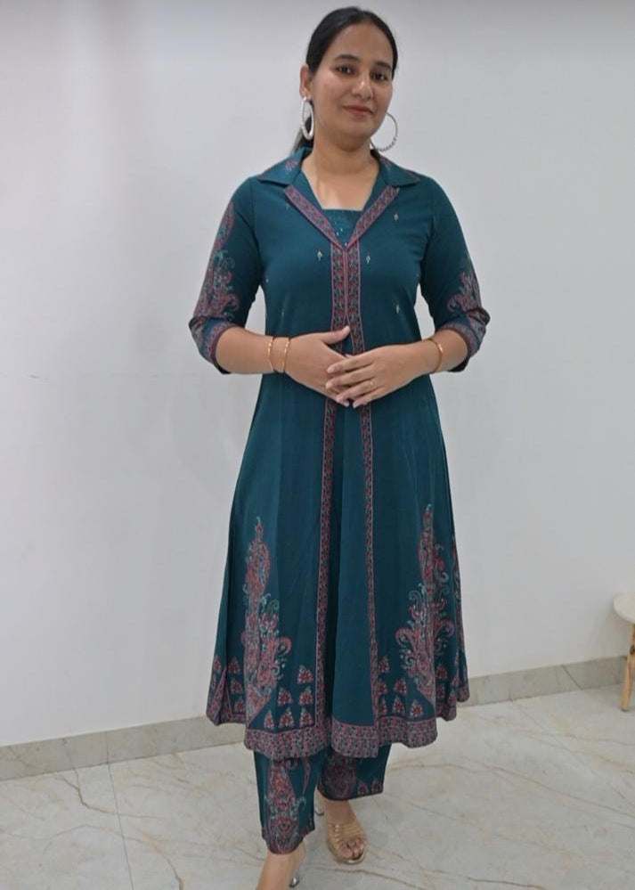 Flex Cotton Printed A Line Set