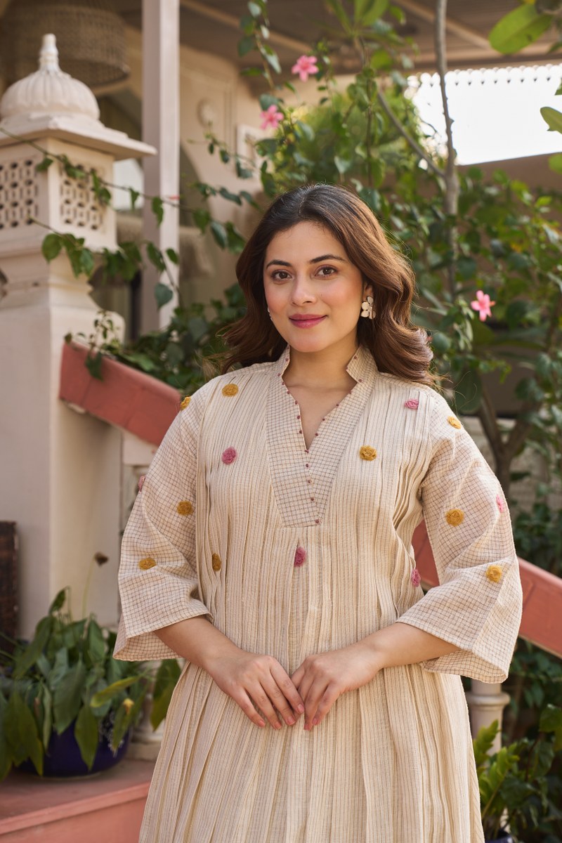 Jute Kurta Pant With Lining