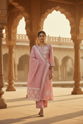 Pink Chikankari 3-Piece Suit with Dupatta